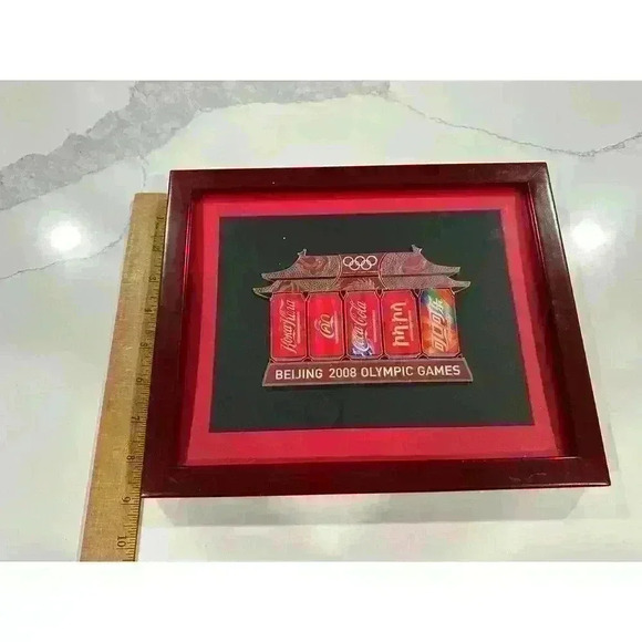 2008 Bejing Olympic Coca-Cola Pin Framed Art - Picture 2 of 4